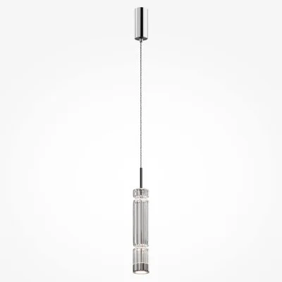 Pendant luminaire Ordo, Chrome, D80 mm H733 mm - Lighting by Luminance