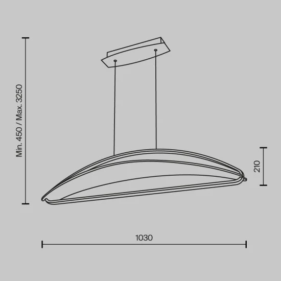 Rippvalgusti Breeze, Messing - Valgustus Luminance'ilt