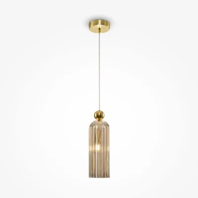 Pendant luminaire Antic, Gold, D100 mm H390 mm - Lighting by Luminance