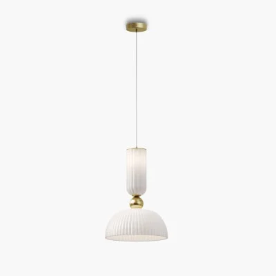 Pendant luminaire Antic, Gold, D300 mm H555 mm - Lighting by Luminance