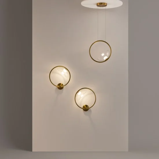 Rippvalgusti Lunare, Messing - Valgustus Luminance'ilt