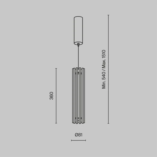 Rippvalgusti Sonata, Messing - Valgustus Luminance'ilt
