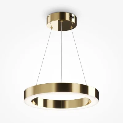 Pendant luminaire Saturno, Brass, D400 mm H190 mm - Lighting by Luminance