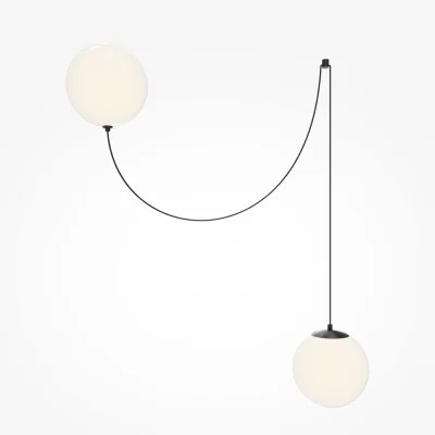 Pendant luminaire Twins, Black, D200 mm H600 mm - Lighting by Luminance
