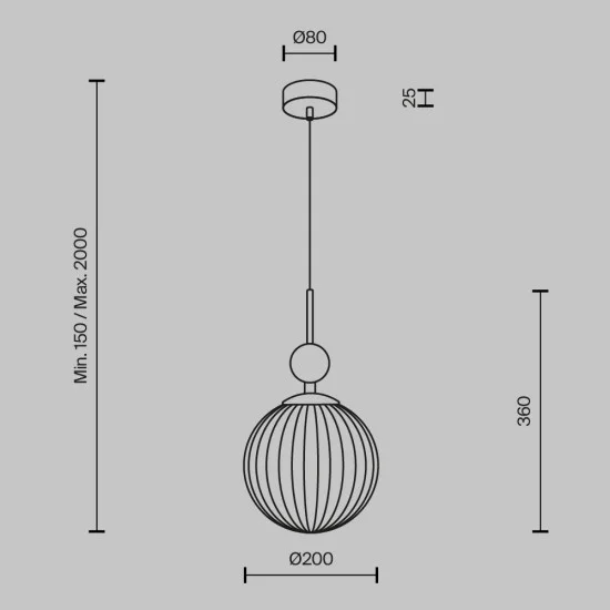 Rippvalgusti TAVO, Beez - Valgustus Luminance'ilt