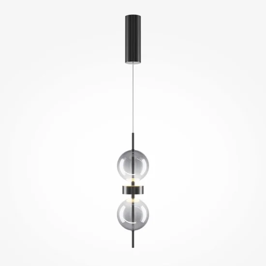 Rippvalgusti Double Moon, Must - Valgustus Luminance'ilt