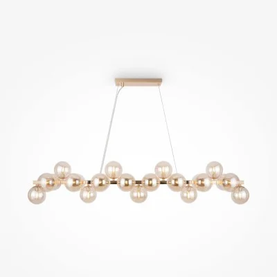 Pendant luminaire Dallas, Gold, D260 mm H319 mm - Lighting by Luminance