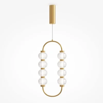 Pendant luminaire Amulet, Gold, D60 mm H845 mm - Lighting by Luminance