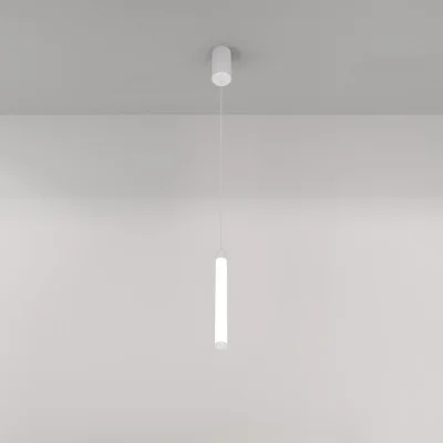 Pendant luminaire Ray, White, D30 mm H506 mm - Lighting by Luminance