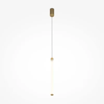 Pendant luminaire Ray, Gold, D30 mm H1500 mm - Lighting by Luminance