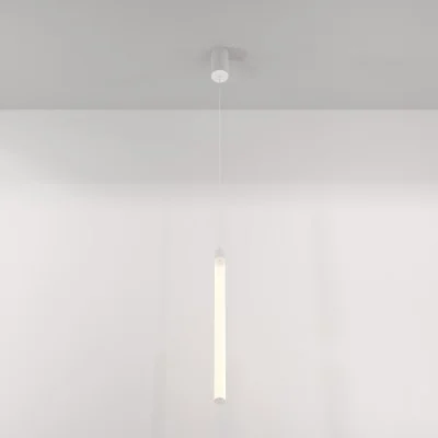 Pendant luminaire Ray, White, D30 mm H1500 mm - Lighting by Luminance