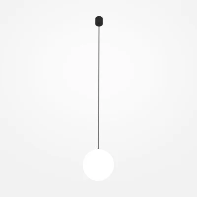 Pendant luminaire Luna, Black, D200 mm H300 mm - Lighting by Luminance