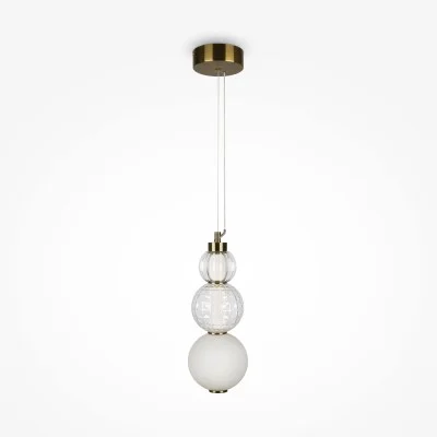 Pendant luminaire Collar, Gold, D147 mm H474 mm - Lighting by Luminance