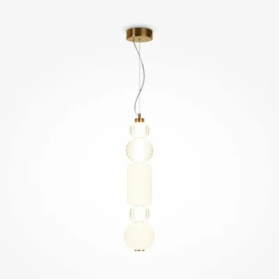 Pendant luminaire Collar, Gold, D147 mm H795 mm - Lighting by Luminance