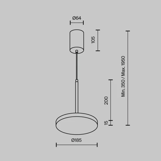 Rippvalgusti Plato, Valge - Valgustus Luminance'ilt