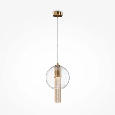 Pendant luminaire Flusso, Brass, D200 mm H230 mm - Lighting by Luminance