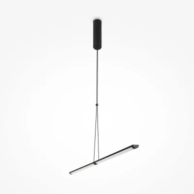 Pendant luminaire Supersymmetry, Black, D40 mm H693 mm - Lighting by Luminance