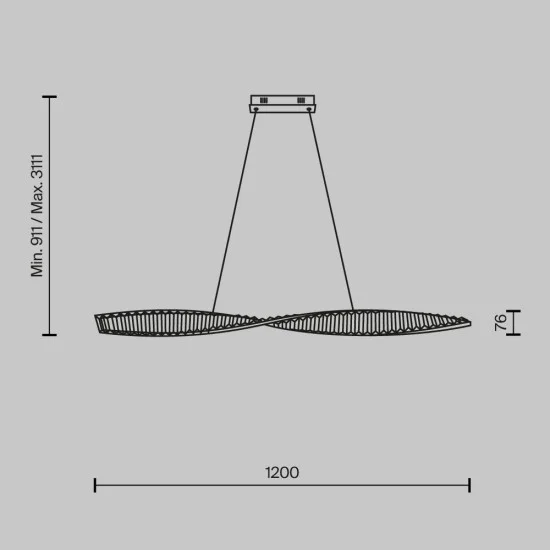 Rippvalgusti Krone, Messing - Valgustus Luminance'ilt