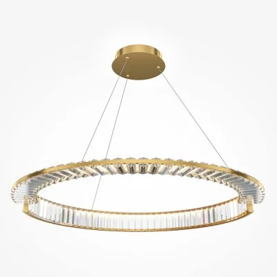 Pendant luminaire Krone, Brass, D800 mm H120 mm - Lighting by Luminance