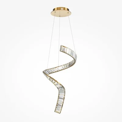 Pendant luminaire Krone, Brass, D450 mm H770 mm - Lighting by Luminance