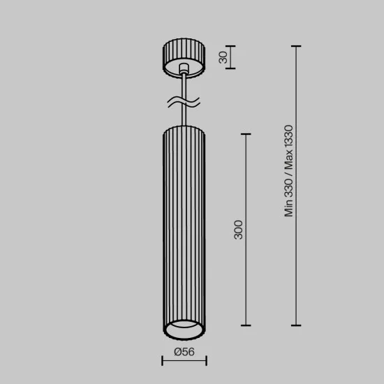 Rippvalgusti Calipso, Must - Valgustus Luminance'ilt