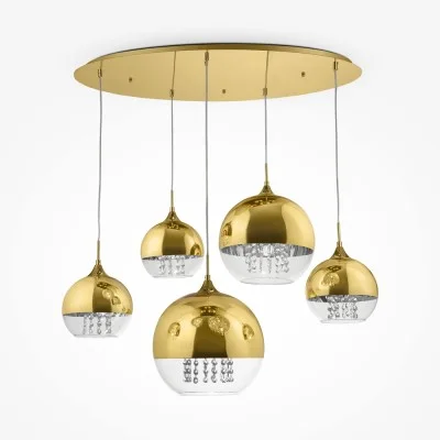 Pendant luminaire Fermi, Gold, D300 mm H350 mm - Lighting by Luminance