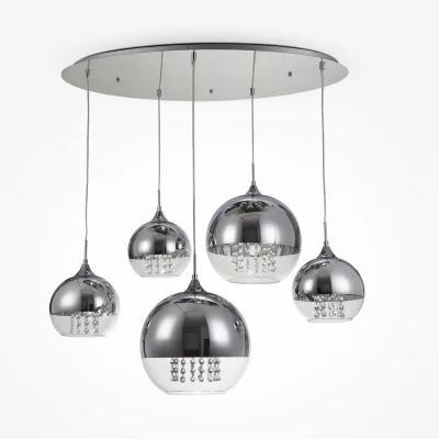 Pendant luminaire Fermi, Nickel, D300 mm H330 mm - Lighting by Luminance