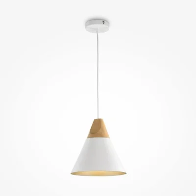 Pendant luminaire Bicones, White, D220 mm H220 mm - Lighting by Luminance