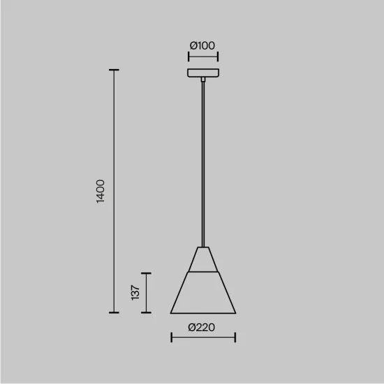 Rippvalgusti Bicones, Valge, D220 mm H220 mm - Valgustus Luminance'ilt