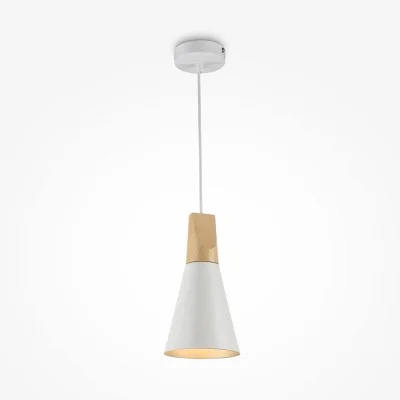 Pendant luminaire Bicones, White, D140 mm H240 mm - Lighting by Luminance