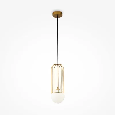 Pendant luminaire Telford, Gold, D120 mm H405 mm - Lighting by Luminance
