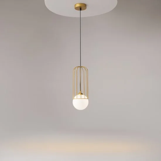 Rippvalgusti Telford, Kuldne, D120 mm H405 mm - Valgustus Luminance'ilt