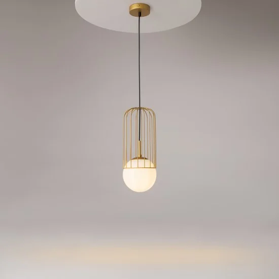 Rippvalgusti Telford, Kuldne, D150 mm H490 mm - Valgustus Luminance'ilt