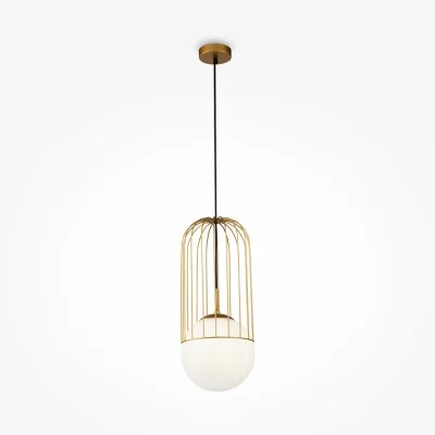 Pendant luminaire Telford, Gold, D200 mm H595 mm - Lighting by Luminance