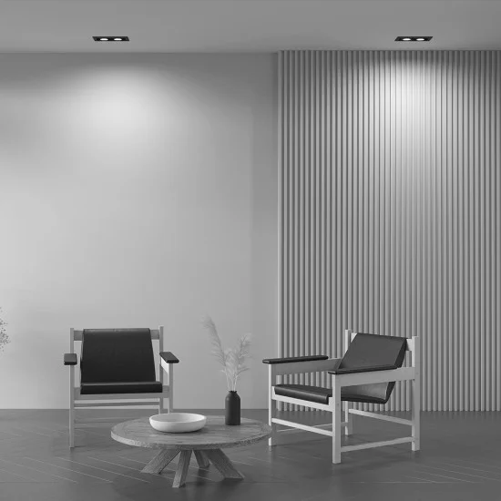 Süvistatav valgusti Metal Modern, Must, W126 mm - Valgustus Luminance'ilt
