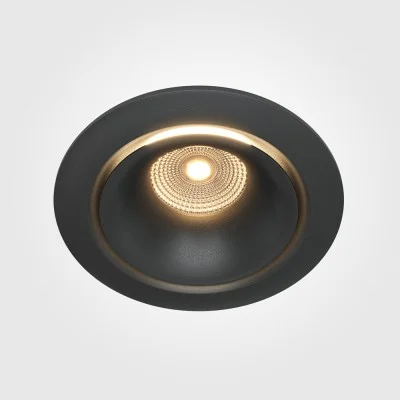 Recessed luminaire Yin, Black, D98 mm - Lighting by Luminance