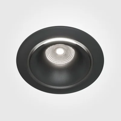 Recessed luminaire Yin, Black, D98 mm - Lighting by Luminance