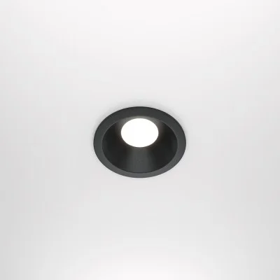 Recessed luminaire Zoom, Black, D85 mm - Lighting by Luminance