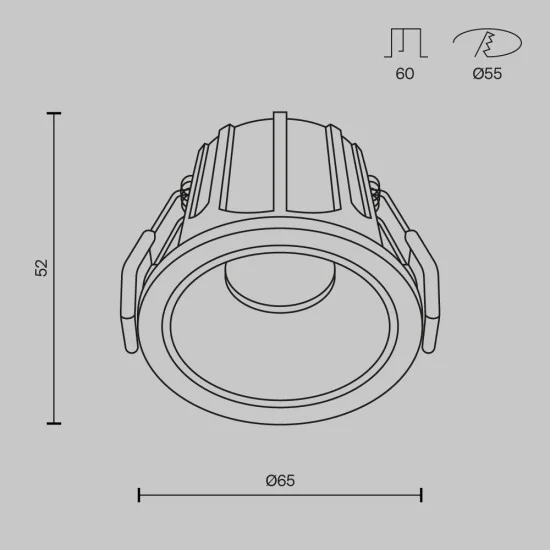 Встраиваемый светильник Alfa, Белый, D65 mm - Освещение от Luminance