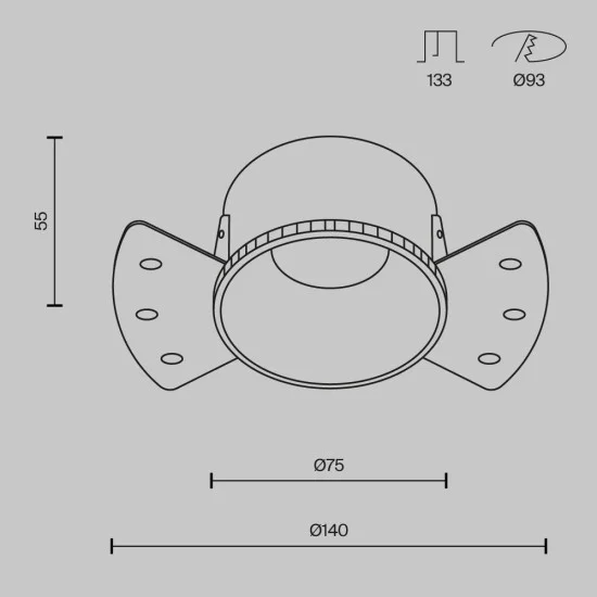 Süvistatav valgusti Share, Valge, D140 mm - Valgustus Luminance'ilt