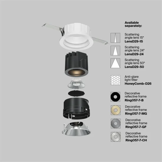 Süvistatav valgusti Wise, Valge, D62 mm - Valgustus Luminance'ilt