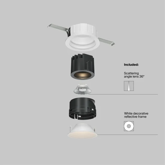 Süvistatav valgusti Wise, Valge, D62 mm - Valgustus Luminance'ilt