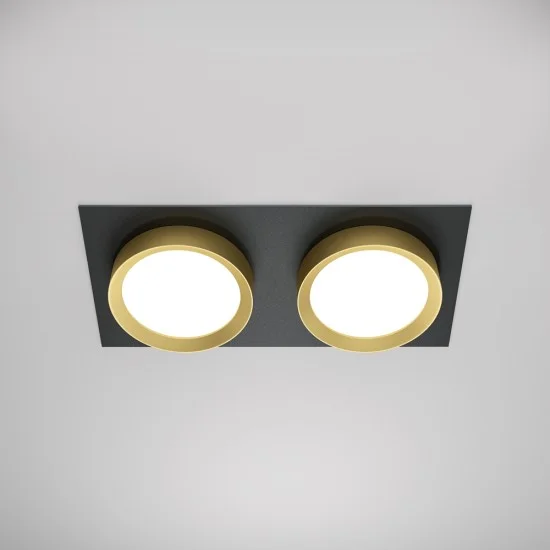 Süvistatav valgusti Hoop, Must with Kuldne - Valgustus Luminance'ilt