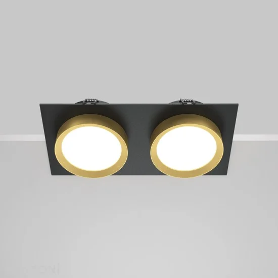 Süvistatav valgusti Hoop, Must with Kuldne - Valgustus Luminance'ilt