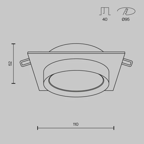 Süvistatav valgusti Hoop, Valge, D95 mm - Valgustus Luminance'ilt