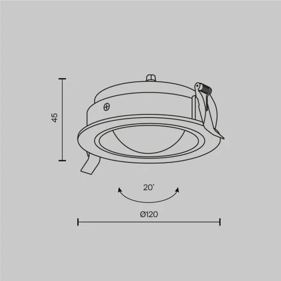 Süvistatav valgusti Lens, Valge - Valgustus Luminance'ilt