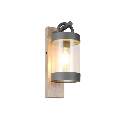 Sambesi seinalamp, puiduimitatsioon, 33 cm, 12,5 cm, 18,6 cm, survealumiinium (204160135) - Valgustus Luminance'ilt