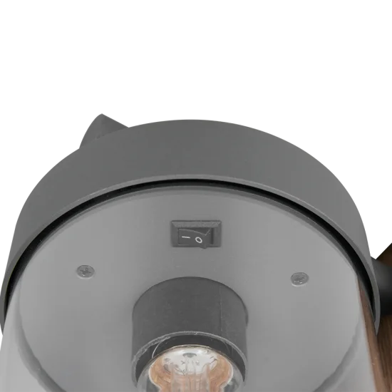 Sambesi seinalamp, puiduimitatsioon, 33 cm, 12,5 cm, 18,6 cm, survealumiinium (204160135) - Valgustus Luminance'ilt