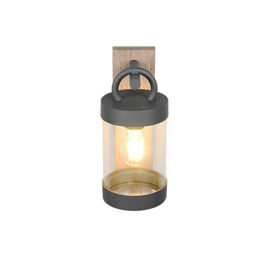 Sambesi seinalamp, puiduimitatsioon, 33 cm, 12,5 cm, 18,6 cm, survealumiinium (204160135) - Valgustus Luminance'ilt