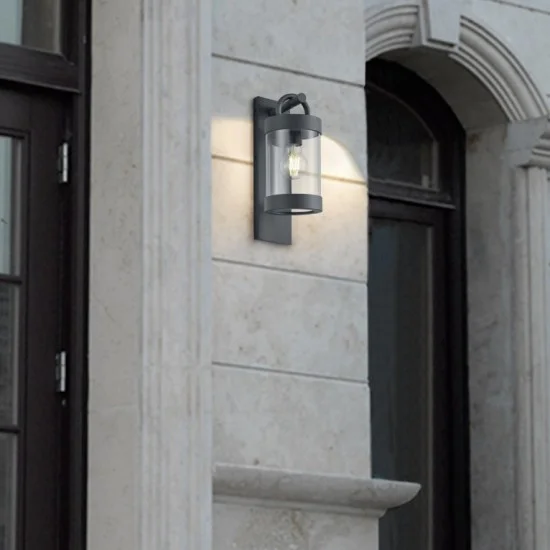 Sambesi seinalamp, antratsiit, 33 cm, 12,5 cm, 18,6 cm, survealumiinium (204160142) - Valgustus Luminance'ilt